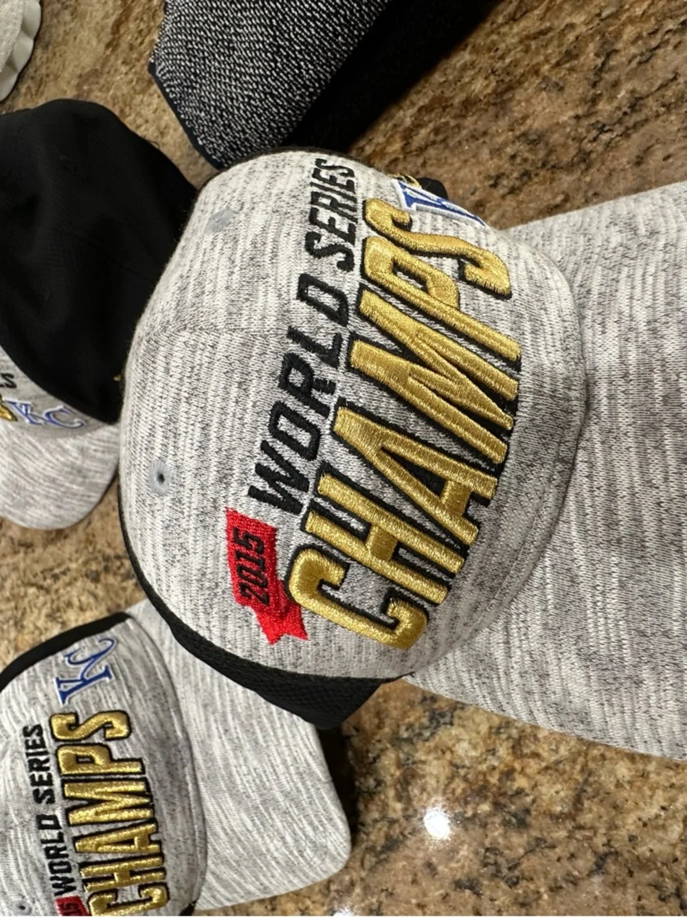3 Pack KC Kansas City Royals New Era 39THIRTY 2015 World Series Baseball Hats